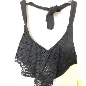 Bikini top Anna size small black with lace